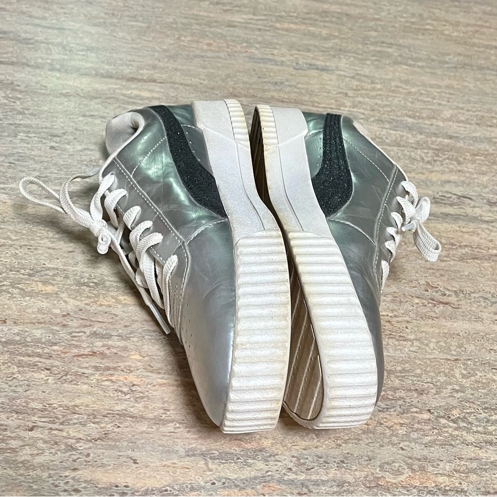 Puma Carina silver and glitter black sneakers - Picture 8 of 13